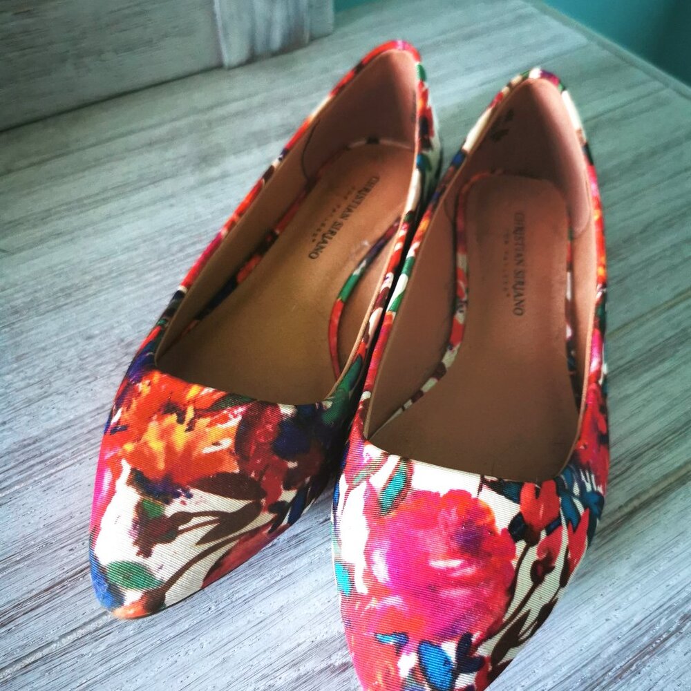 Christian Siriano Floral Flats Size 8.5